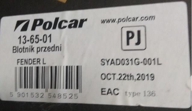 Aleta delantera izquierda 136501 Polcar