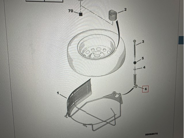 Gancho de rueda de repuesto para Citroen C2 (JM)