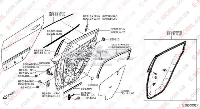 H21003NLMA Nissan puerta trasera derecha