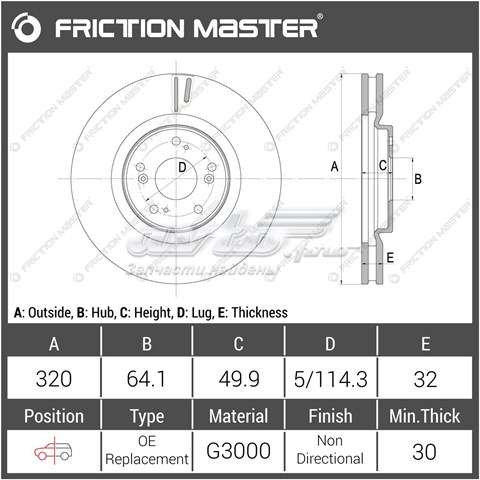 Comprar R1914 Friction Master Freno de disco delantero
