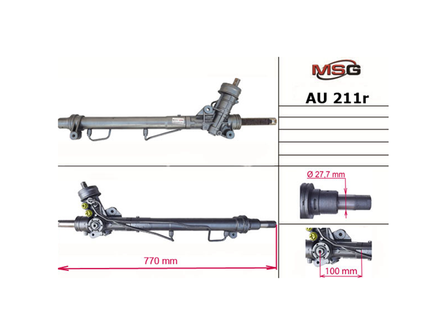 AU210R MSG Rebuilding Cremallera caja de direccion