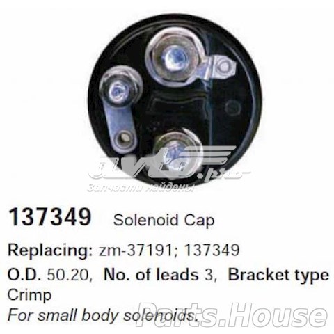 Kit de reparación del solenoide de arranque 137349 Cargo