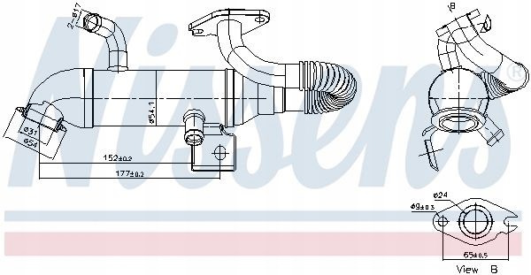 989408 Nissens enfriador egr de recirculación de gases de escape