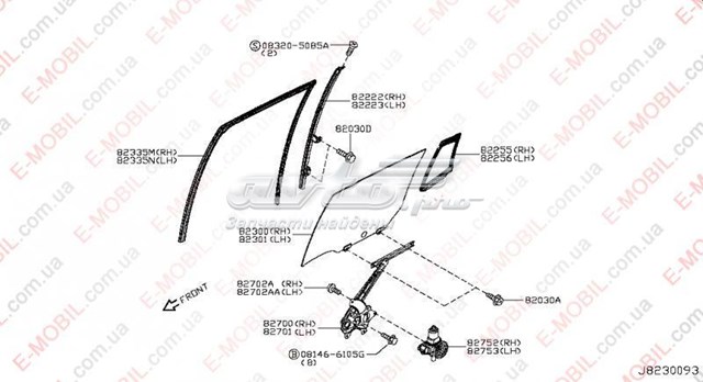 202010 Mitsuba motor eléctrico, elevalunas, puerta trasera izquierda