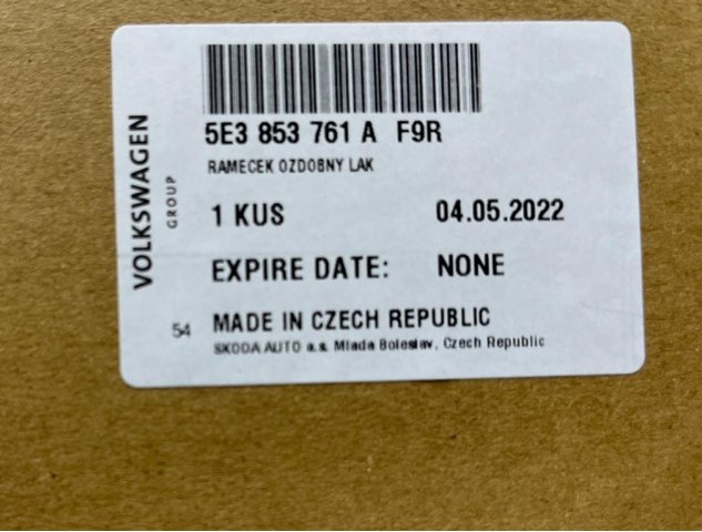 Comprar 5E3853761AF9R VAG Moldura de la rejilla del radiador