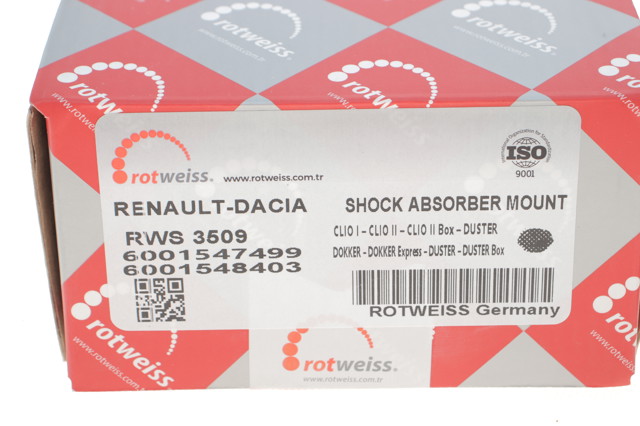 Soporte del amortiguador delantero RWS3509 Rotweiss