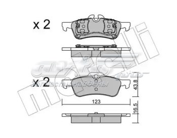 Pastillas de freno traseras METELLI 2205560
