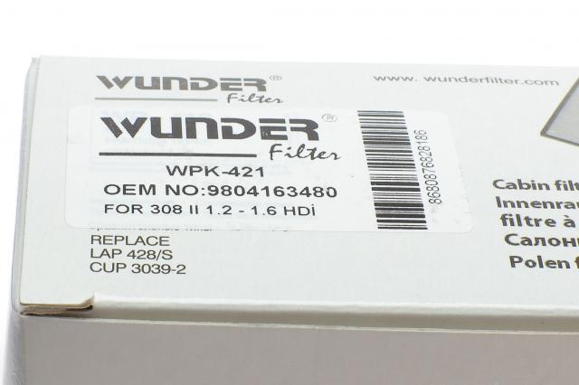 Filtro de cabina Wunder WPK421 precio, desde 12,70 EUR