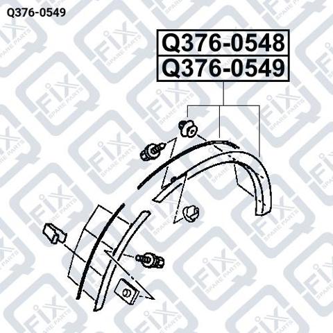 Q376-0549 Q-fix ensanchamiento, guardabarros delantero derecho