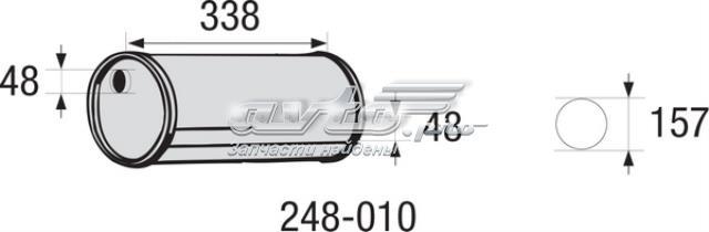 248-010 Bosal silenciador del medio