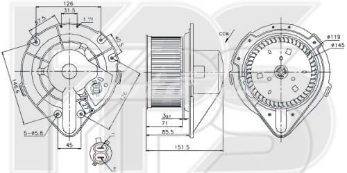 FP12W0193 FPS Ventilador de habitáculo