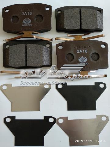 Pastillas de freno delanteras de disco GM 96101972