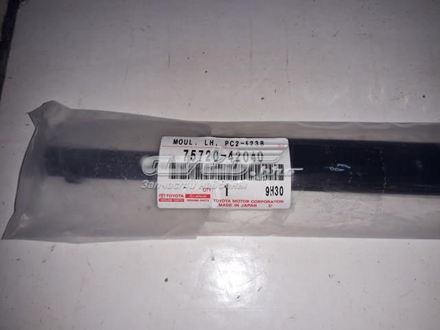 7572042040 Toyota moldura de cristal de la ventana de la puerta delantera izquierda