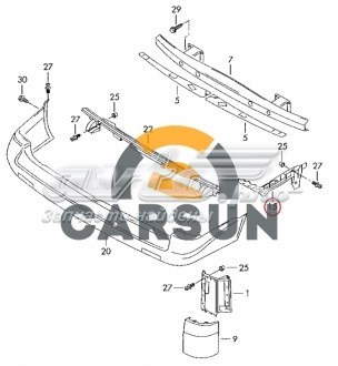 380 7018 Autotechteile soporte de parachoques trasero izquierdo