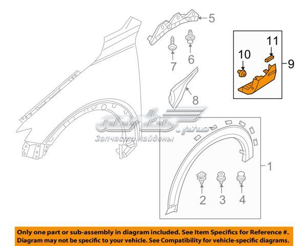 Listón embellecedor/protector, guardabarros delantero derecho Mazda CX-3 (DK)