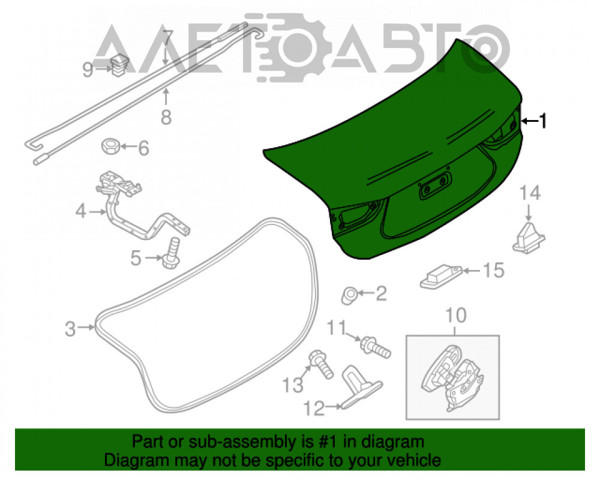 BS-M6-TL-13 BSS tapa del maletero