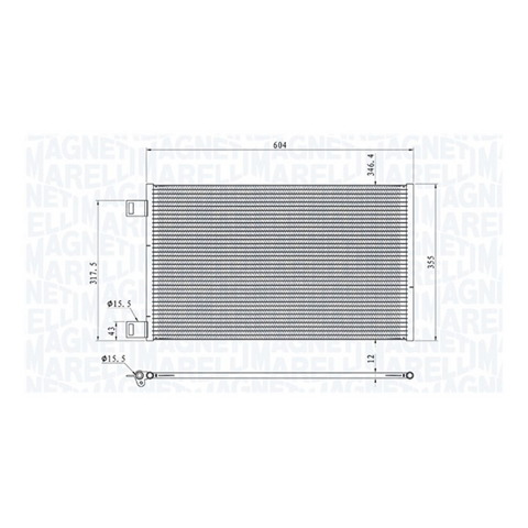 BC860 Magneti Marelli Radiador de aire acondicionado