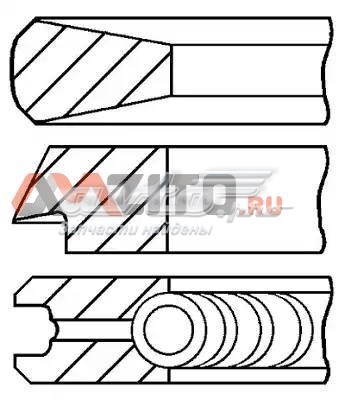 08-108200-00 Goetze juego de aros de pistón para 1 cilindro, std