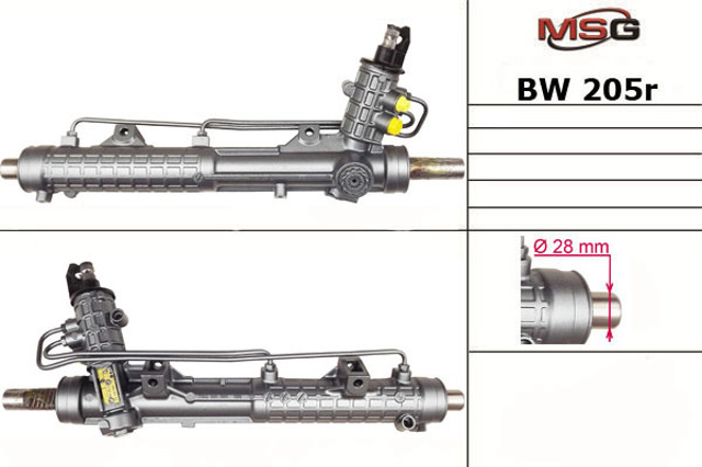 Cremallera de dirección BW205R MSG Rebuilding