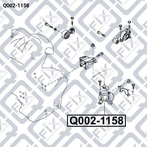 Q002-1158 Q-fix soporte de motor trasero