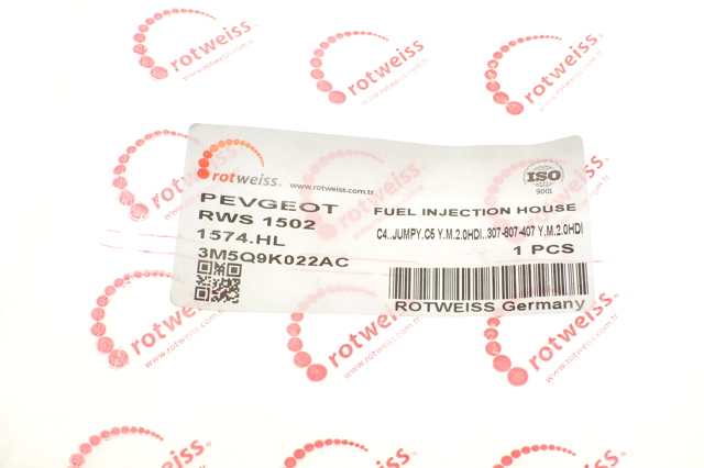 Tubería de retorno de combustible de los inyectores RWS1502 Rotweiss