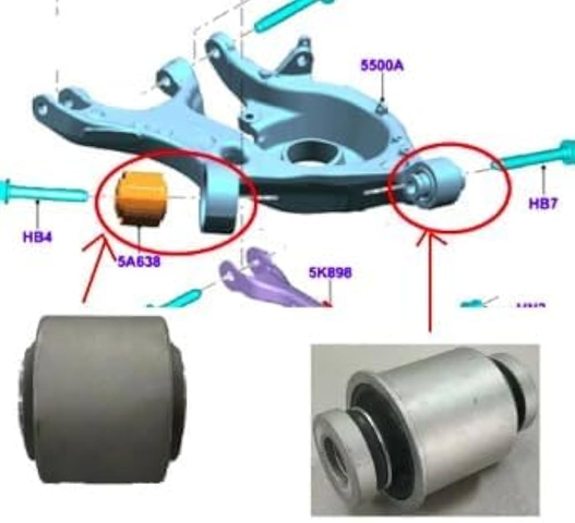 GS7Z5500G Ford brazo suspension (control trasero inferior izquierdo)