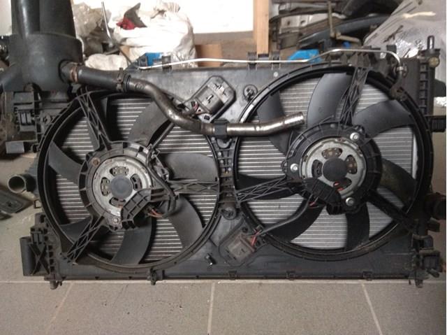 Difusor de radiador, ventilador de refrigeración, condensador del aire acondicionado, completo con motor y rodete para Opel Insignia (G09)