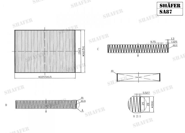 Filtro de polen Shafer SA87