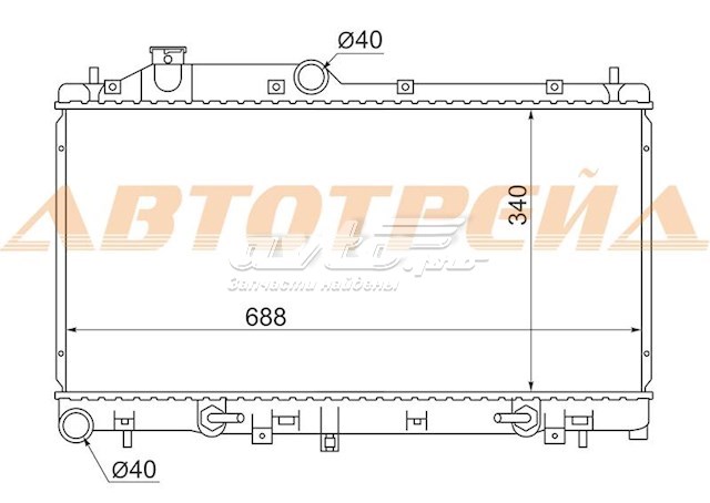 SB0005BL SAT radiador refrigeración del motor