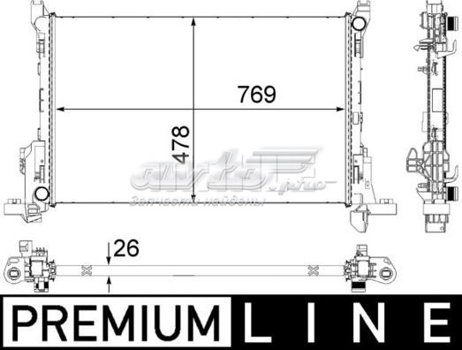 Radiador refrigeración del motor MAHLE CR84000P