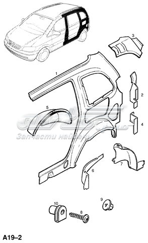 0216171 Opel guardabarros interior, aleta delantera, izquierdo delantero