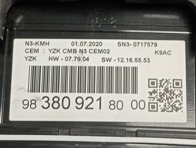 Comprar 9838092180 Peugeot/Citroen Cuadro instrumentos
