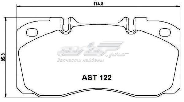 AST122 AST pastillas de freno delanteras