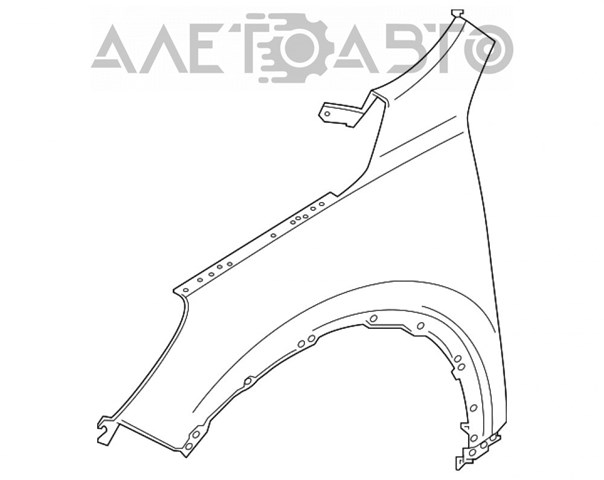 LJ6Z16005A Ford guardabarros delantero derecho