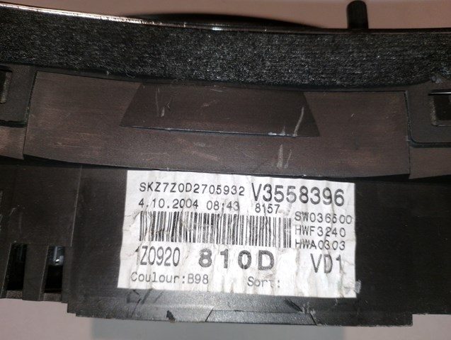Tablero de instrumentos VAG 1Z0920810D