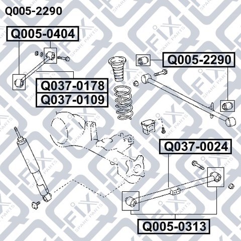 Q0052290 Q-fix Buje del brazo transversal trasero