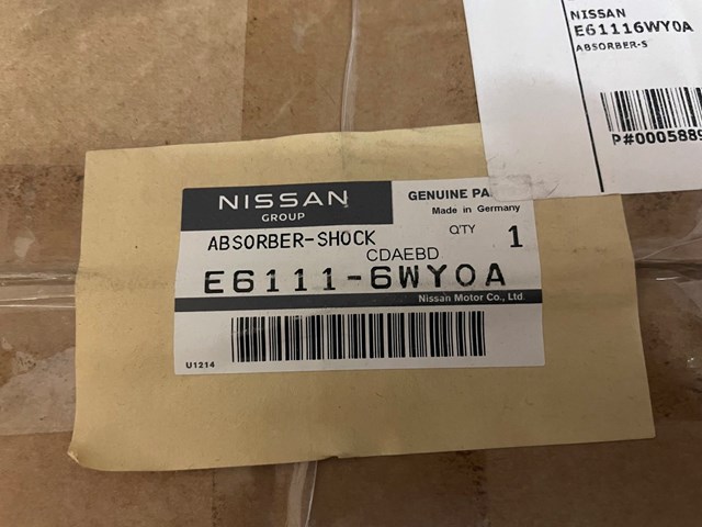 E6A111CF0F Nissan/Infiniti Amortiguador frontal izquierdo