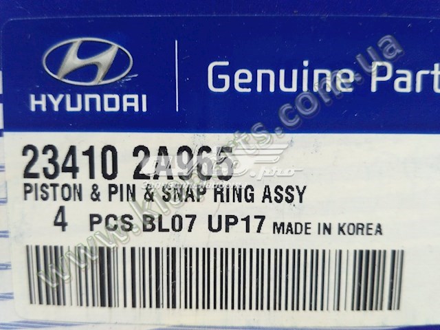 Pistón completo para 1 cilindro, cota de reparación + 0,50 mm para Hyundai Elantra (HD)