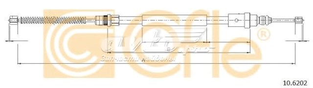 10.6202 Cofle cable de freno de mano trasero derecho