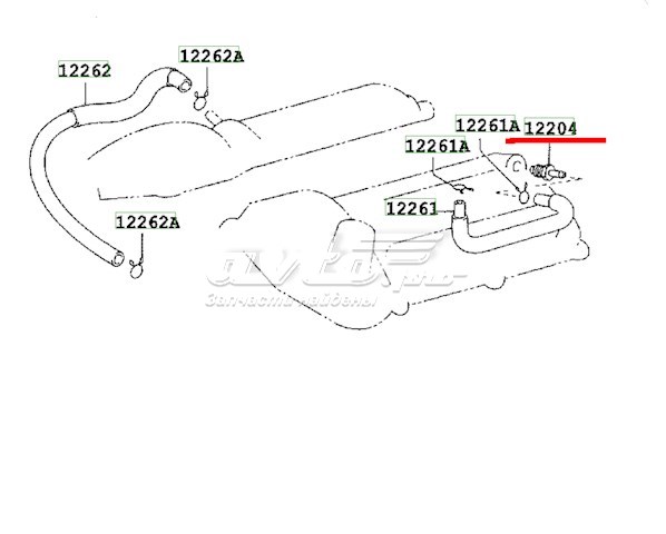 Válvula, ventilaciuón cárter TOYOTA 1220431030