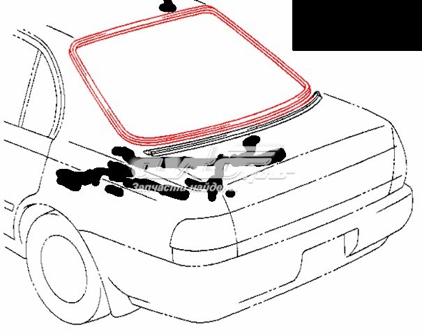 Moldura de luneta trasera para Toyota Carina (T19)