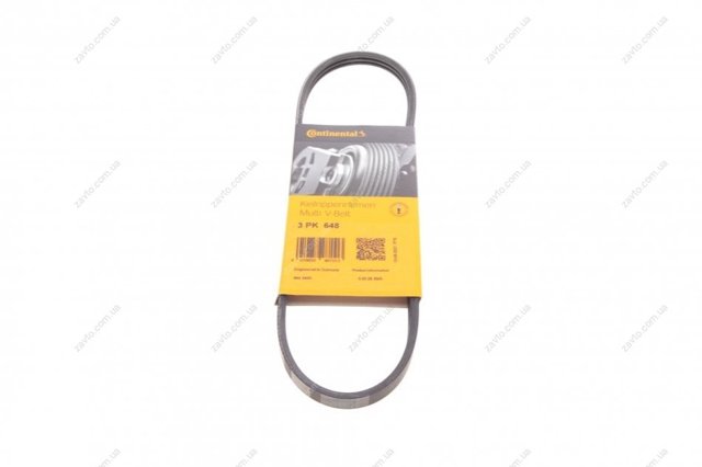 Correa de alternador 3PK648 Continental/Siemens
