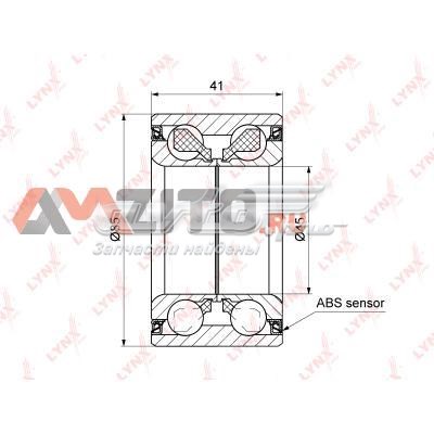 WB1293 Lynxauto cojinete de rueda trasero