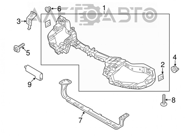 Soporte inferior del radiador (panel de montaje de faros) FPS FP2813202P precio, desde 39,23 EUR