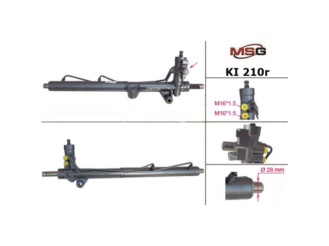 Cremallera de dirección KI210R MSG Rebuilding