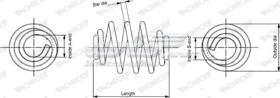 Muelle de suspensión eje delantero para Subaru Impreza (GR)