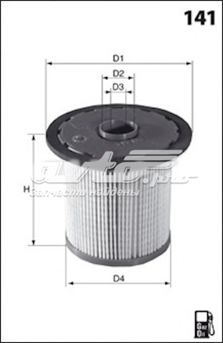 Filtro combustible MECAFILTER ELG5319