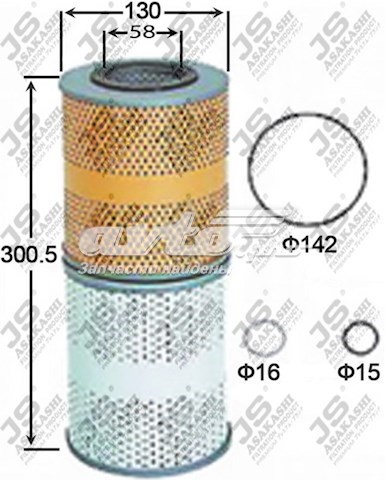 OE359SET JS Asakashi filtro de aceite