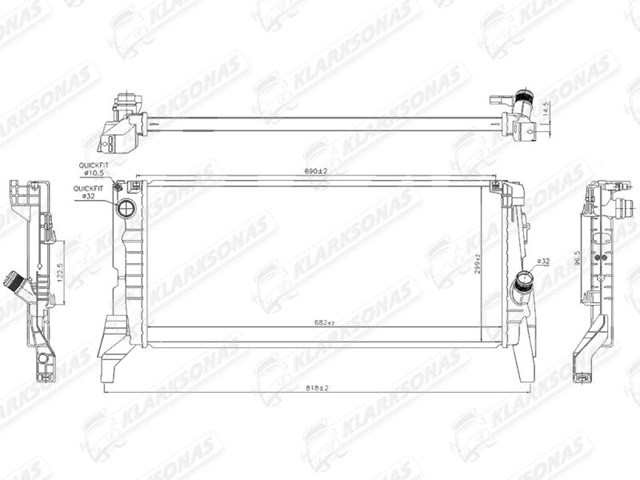 17117617635 BMW radiador refrigeración del motor