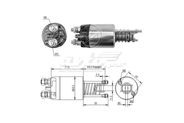 9936623 Fiat/Alfa/Lancia interruptor magnético, estárter